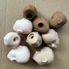 Poppy Blank Face Doll Heads DIY Practice Make-up Bald 1/6 Head Parts For Crafting And Doll Making Cream White Beige Skin Tone