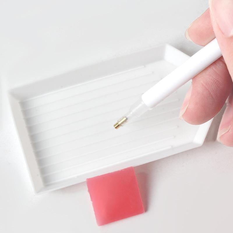 Student DIY Diamond Painting Kit: White Pen, Tray & Long-Lasting Adhesive for Handmade Projects