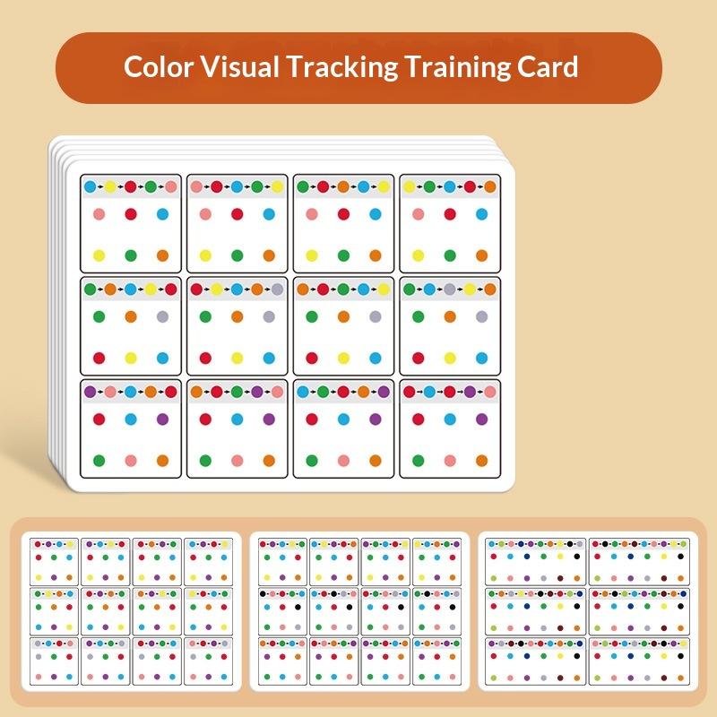 1 Set Children'S Gift Visual Tracking Focus And Attention Training Card Color And Number Recognition Ideal Memory Improvement