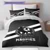 Set Biancheria da Letto con Fantasia Collingwood Magpies Copripiumino Federa Decorazione per la Casa Regalo (1 * copripiumino + 2 * federa, senza nucleo)