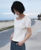 DEHEVE Boat Neck Ribbon Knit [Ivory]
