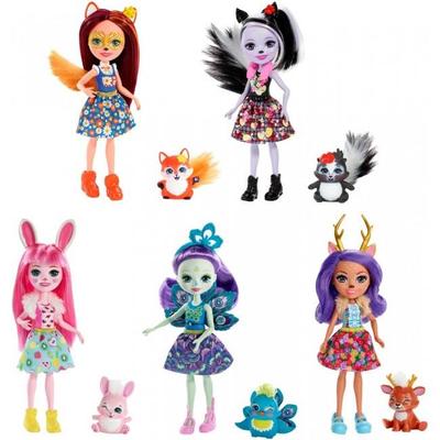 ENCHANTIMALS Bonecos de heróis e amigos principais, bonecos pequenos de 15 cm em sortimento