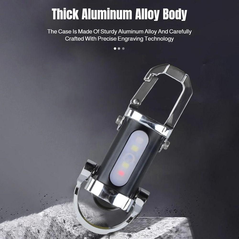 Aluminum Alloy Keychain Flashlights Multifunctional Mini Flashlight  Outdoor Emergency