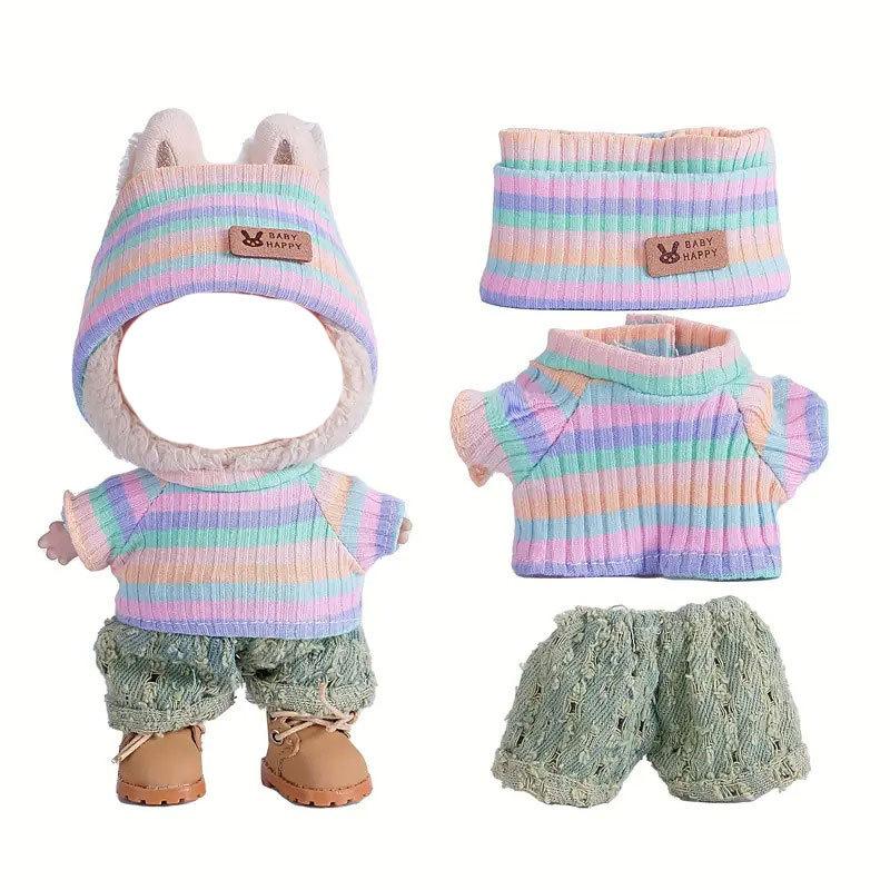 Baby Doll Clothing Labubu Clothing 17cm Doll Cute Dress Casual Clothing Skirt Suit Toy Clothing