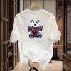2025 Frühling Sommer Schweres T-Shirt Herren Oberteil Hong Kong Stil T-Shirt Vielseitiges Einfaches Oberteil Partner-Outfit Bequemes T-Shirt