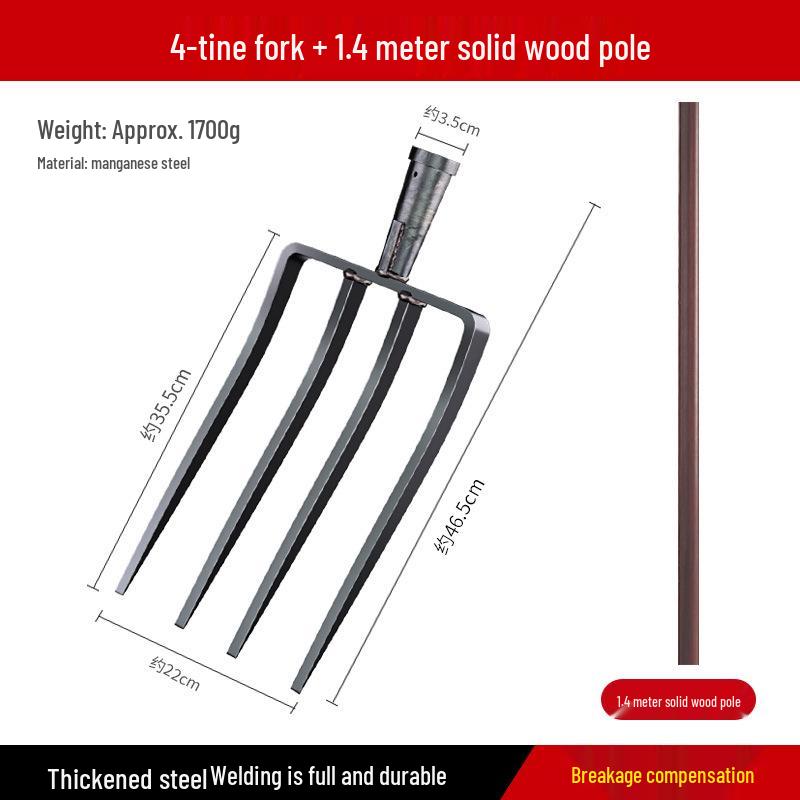 Manual Steel Fork & Shovel Set for Digging Sweet Potatoes and Loosening Soil