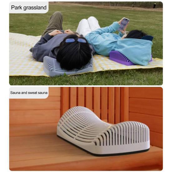 Cooling Neck Pillow Hollow Neck Support Pillow Cervical Spine Repair Physiotherapy Pillow Breathable Sleeping Pillow for Summer Camping Travel