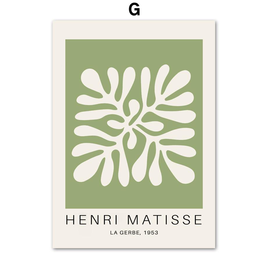Yeşil Henri Matisse Deniz Yosunu Kesme Vazo duvar sanatı tuval yağlıboya İskandinav Posterler Ve Baskılar Duvar Resimleri Oturma Odası Dekor Için