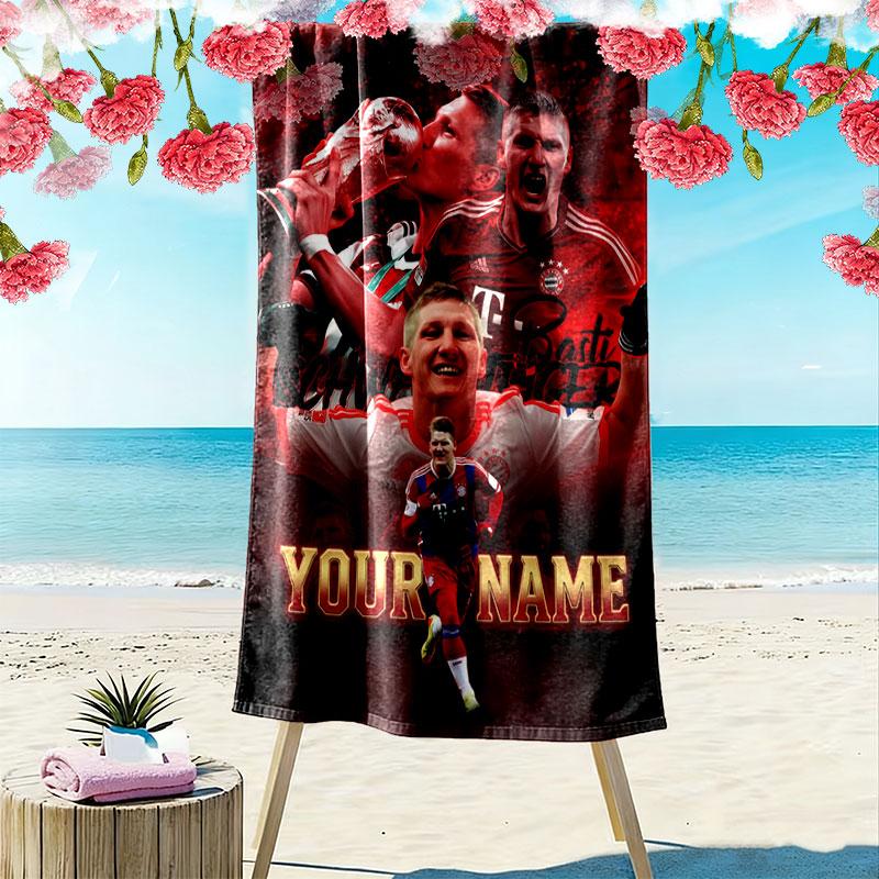 Custom Fc Bayern Munich Print Beach Towel, Large Soft Quick Dry Towel for Beach Camping Swimming