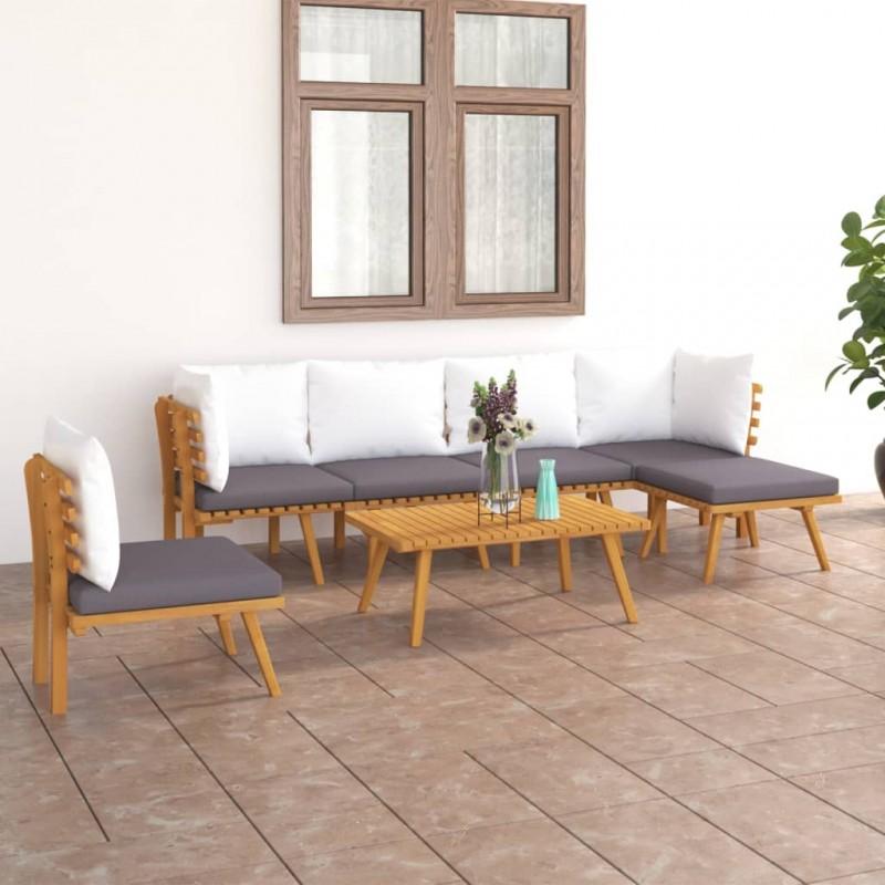 Day and Night - Day and Night Garden Furniture 7 Pieces with Cushions Solid Acacia Wood