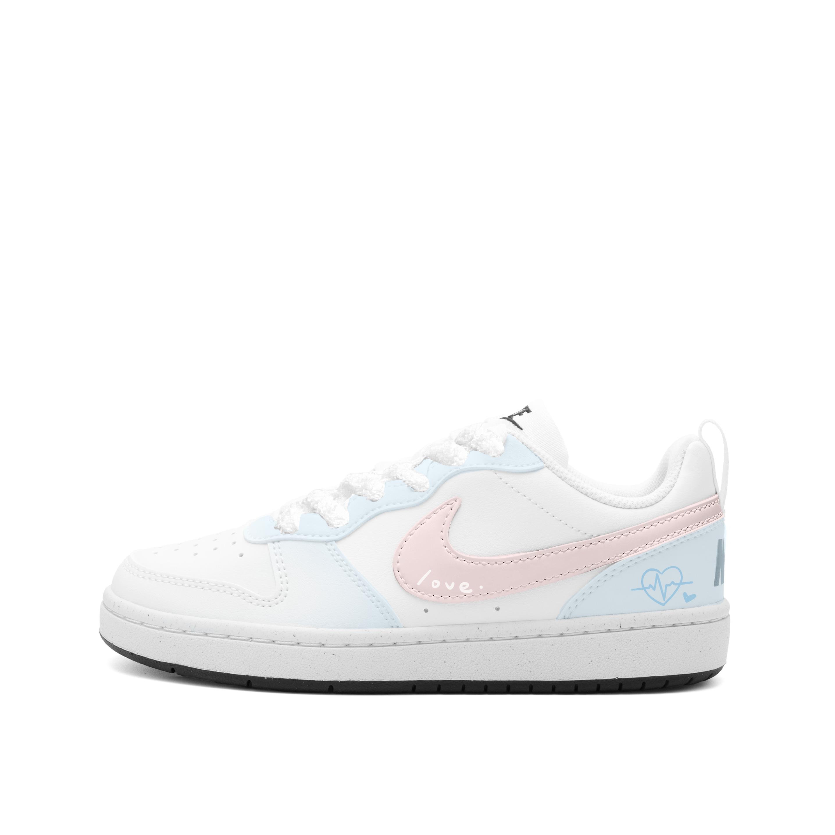 

Nike Court Borough Abrasion Resistant Low top Skateboard Shoes Women s Blue Pink DV5456-104(Team849-) 39