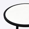 2 Tier Round Marble Table With Iron Base