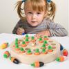 Kids Wooden Radish Mushroom Memory Chess Game Early Educational Toy