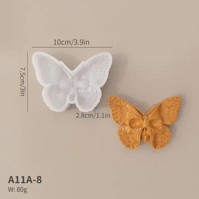 

3D Skull Butterfly Silicone Mold DIY Mutant Snake Skull Butterfly Candle Soap Plaster Craft Resin Mold Halloween Gift