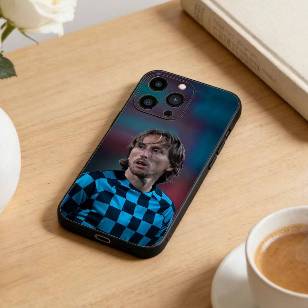 L-Luka M-Modric Phone Case For iPhone17,16,15,14,13,12 Plus,Max Soft Silicone Black Cover