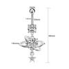 Heart Zircon Belly Button Rings Stainless Steel  Butterfly Belly Ring For Women Navel Piercing Body Jewelry