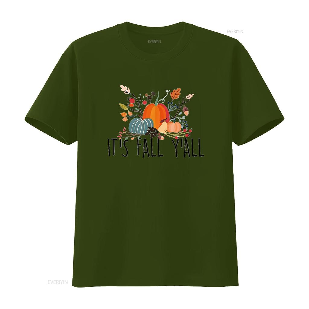 It s Fall Y all Funny Pumpkin Spice T Shirt Autumn vintage Washed Breathable designer clothes Comfortable Stylish Casual
