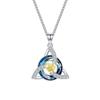 12 Birthstone Knot Necklace Colorful Crystal Trinity Knot Triquetra Pendant For Women Irish Jewelry