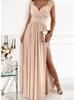 Women's Sleeveless Lace Backless Slit Hem Dress - European & American Fashion