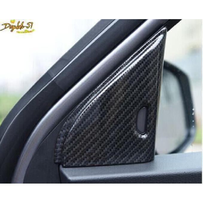 For Nissan Kicks 2017- Carbon Fiber Front Triangle A Pillar Cover Trim Decor