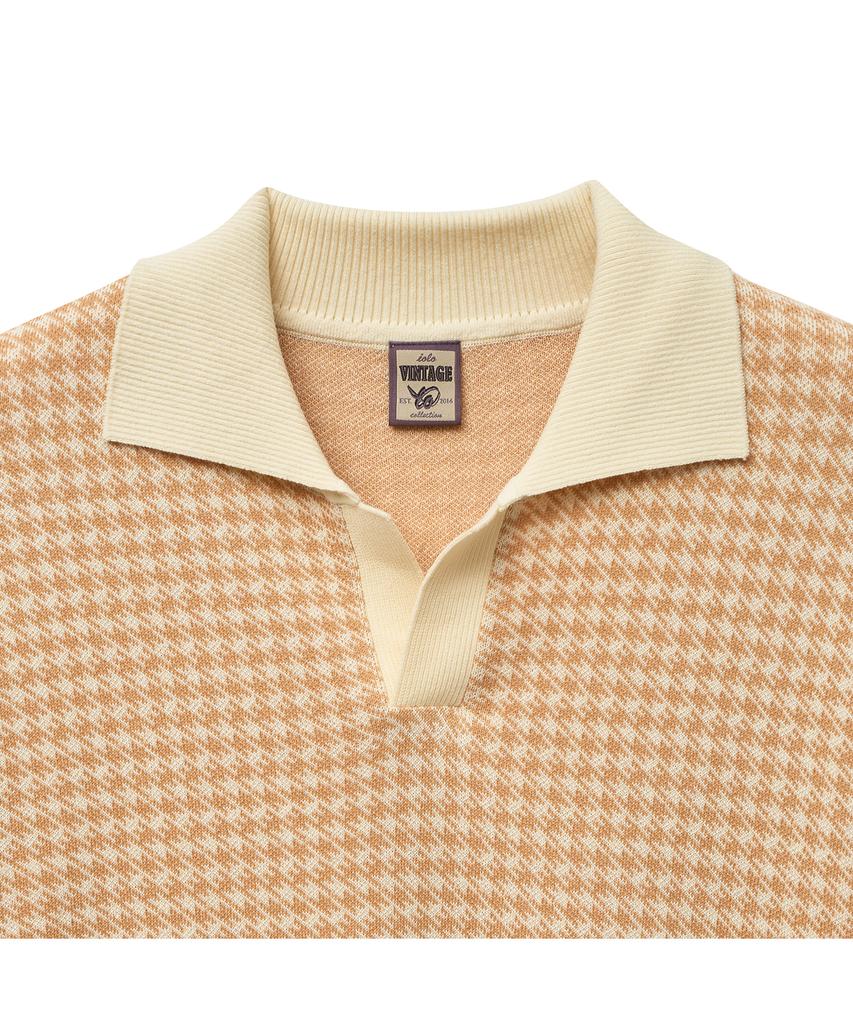 IOLO Houndstooth Half Collar_Orange
