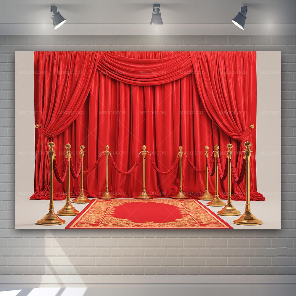 Sfondo Rosso di Lusso per Eventi, Ballo, Laurea, Cerimonia, Decorazione Sfondo per Fotografia a Casa e in Studio
