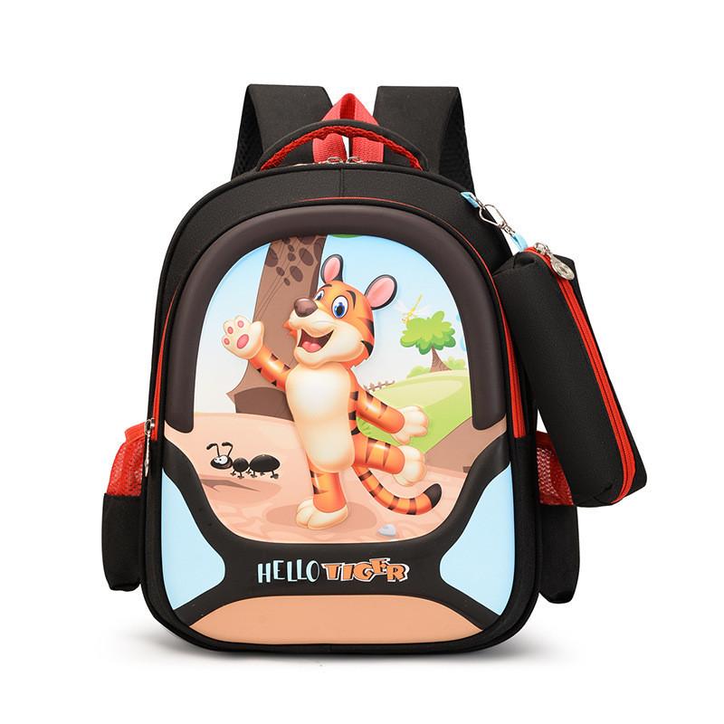 Adorable Hard Shell Cartoon Backpack For Kids Oxford Fabric Lightweight Cute Design For School