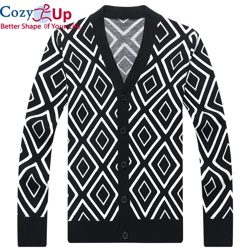 Cozy Up Cardigan Pánsky sveter Klasické svetre s kešu kvetmi Kabát Pletené vrchné oblečenie