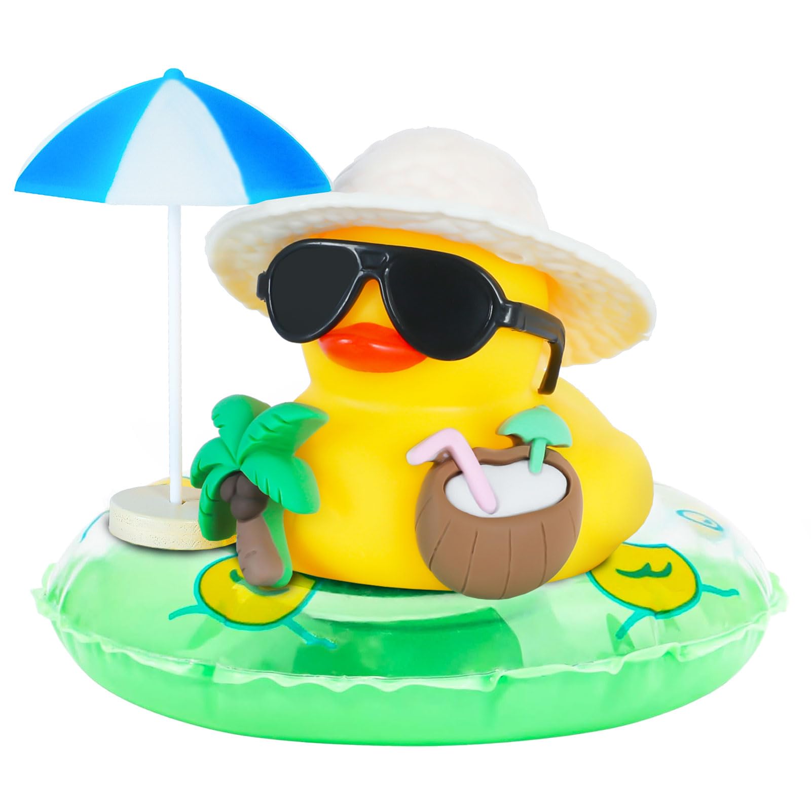 Canard en Caoutchouc pour Voiture Ornements de Voiture Canard Décorations de Tableau de Bord de Voiture comme Ornement de Voiture Bureau Décor