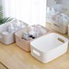 3PCS/SET Plastic Cosmetic Storage Box Stackable Large Capacity Miscellaneous Items Organizer Thick Trinket Storage Basket