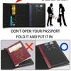 New Solid Color Passport Holder RFID Blocking Ticket Slot Clip Protective Cover Protector Leather Travel Card Bag