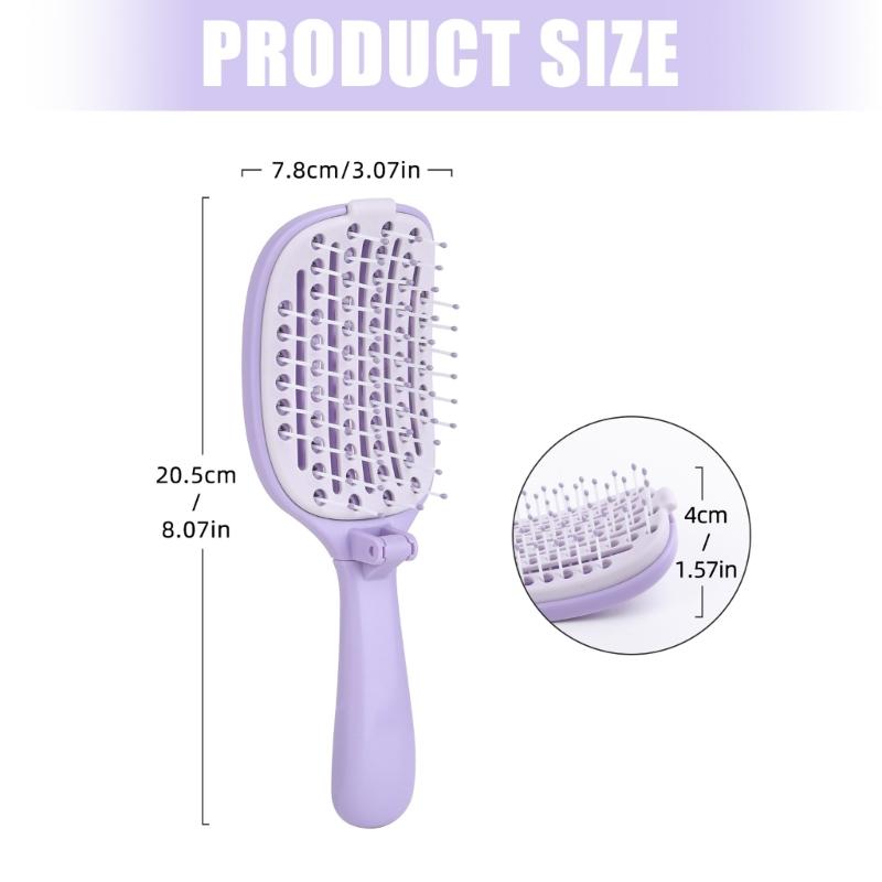 Hollow Volumizing Hair Comb With Foldable Auto Cleaning For Smoothing And Highly Crown Desiging