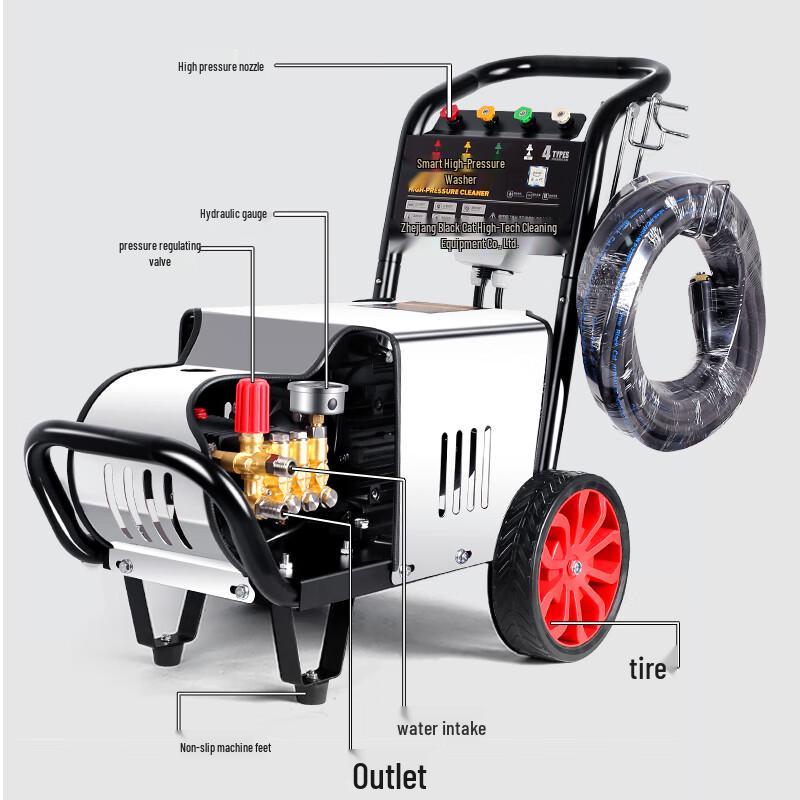 Black Cat Duke 220V 5.5KW High-Pressure Car Washer CN plug (adapter included)