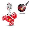 Sales 925 Silver Luminous Twelve Constellations Charms Bead Fit Bracelet DIY Women Birthday Jewelry Gifts