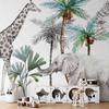 Wallpaper - Jungle Animals Wallpaper For Children's Room In Cartoon Style