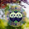 10 Inch Hanging Wind Chime with 2D Panda Design Rotating Swing Motion for Outdoor Garden Patio Balcony Decor All Seasons Gift