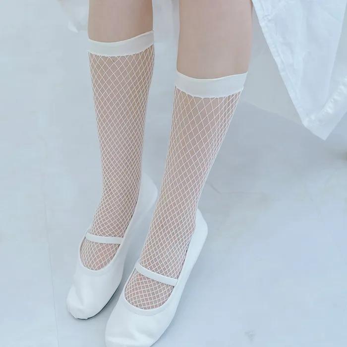 [Gift Wrapping] Eileen Mesh Knee Socks 2 Colors