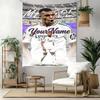 Mbappe Custom Your Name Wall Decor Tapestry Art For Pet Memorial Birthdaywedding Party Backdrop Family Gift
