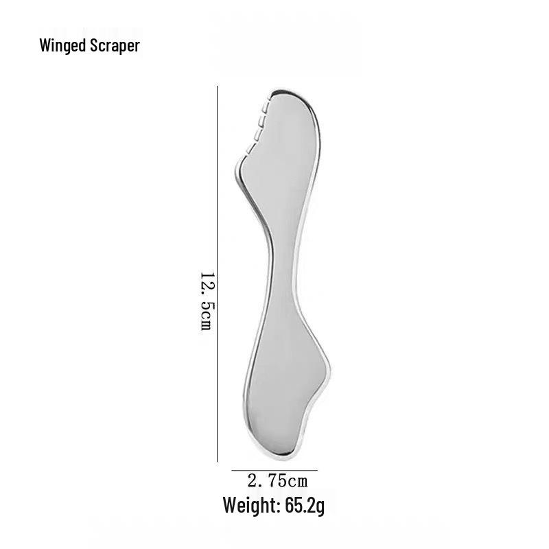 In-Stock Stainless Steel Facial Fascia Relaxation Massager Tool & Gua Sha Board