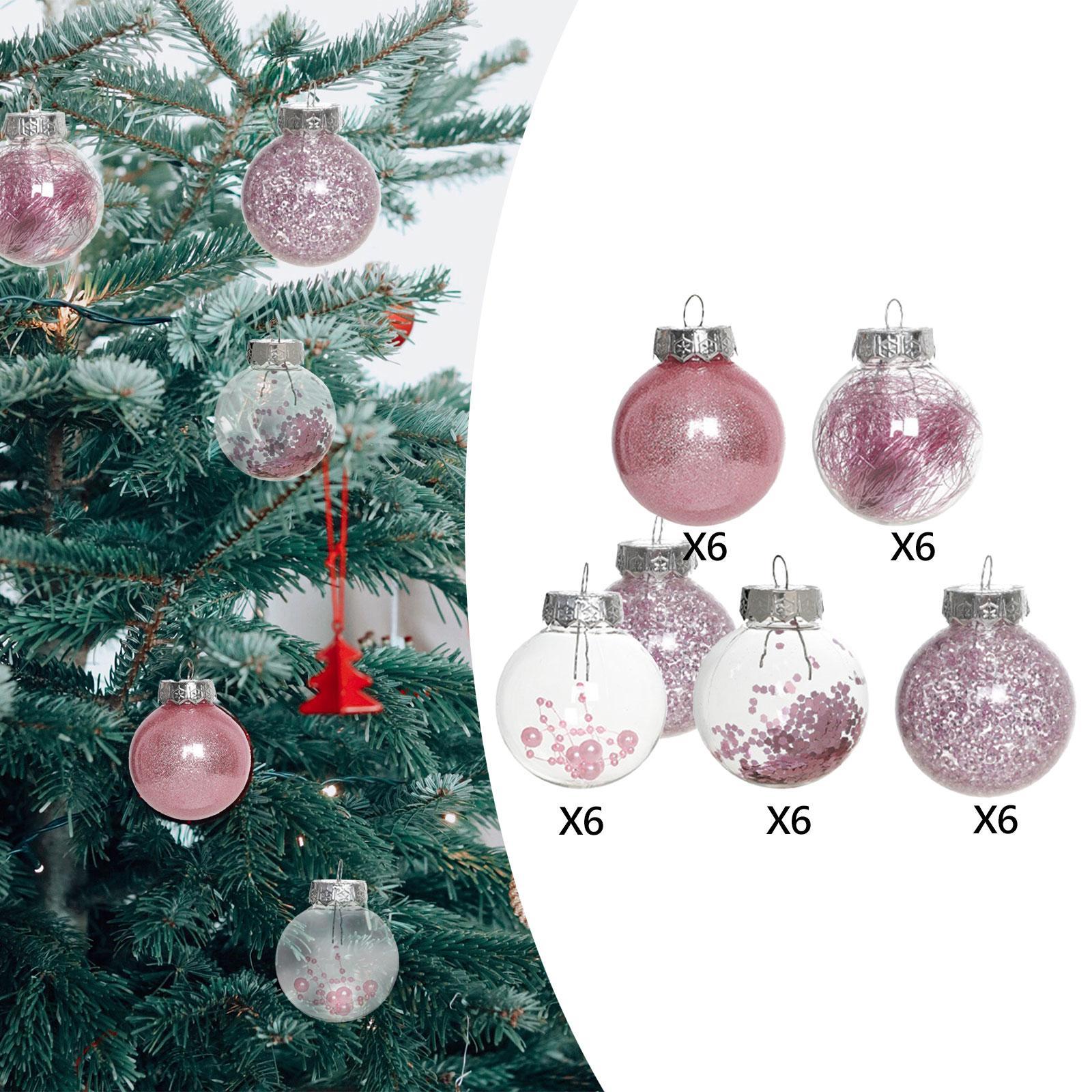 

30Pcs Christmas Tree Decoration Hanging for Celebration Indoor Outdoor Decor рожевий