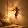 Resin Vintage Vegglampe Liten Vinget Engel/Jesus/Jomfru Maria Veggapplikasjon Middelaldersk Gotisk LED Veggdekor for Soverom Stue Gang