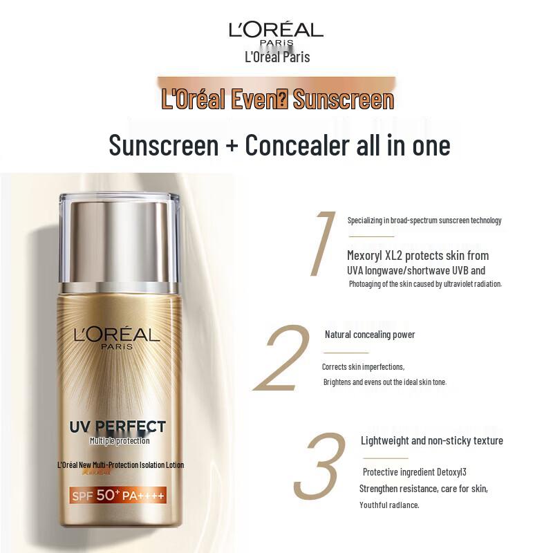L'Oréal New UV Defender SPF50+ PA++++ & Concealer Set