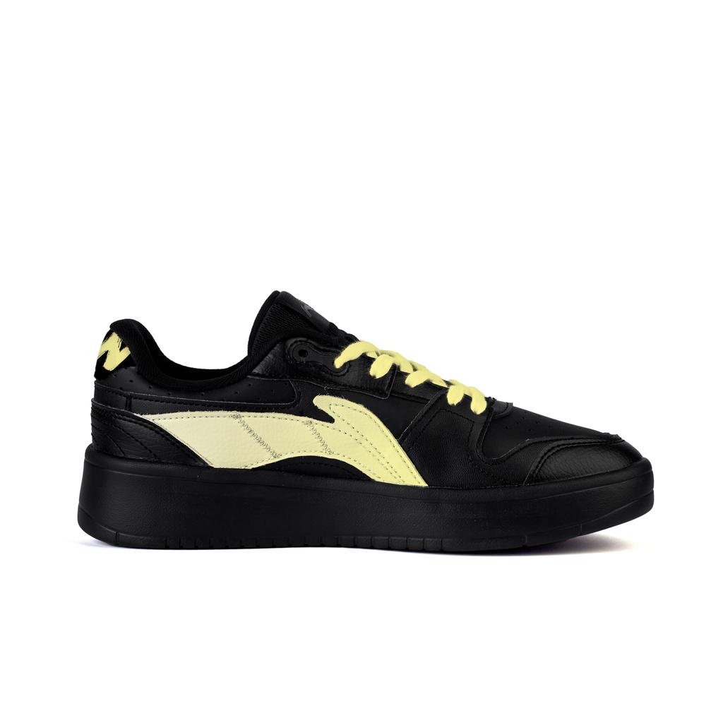 Li Ning Chaussures de Skateboard Antidérapantes Amortissantes Résistantes à l'Abrasion Basse pour Homme Noir Jaune AGCU515-5(Équipe345-)