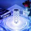 LED crystal touch night lamp for desk, diamond, rose colored, remote control