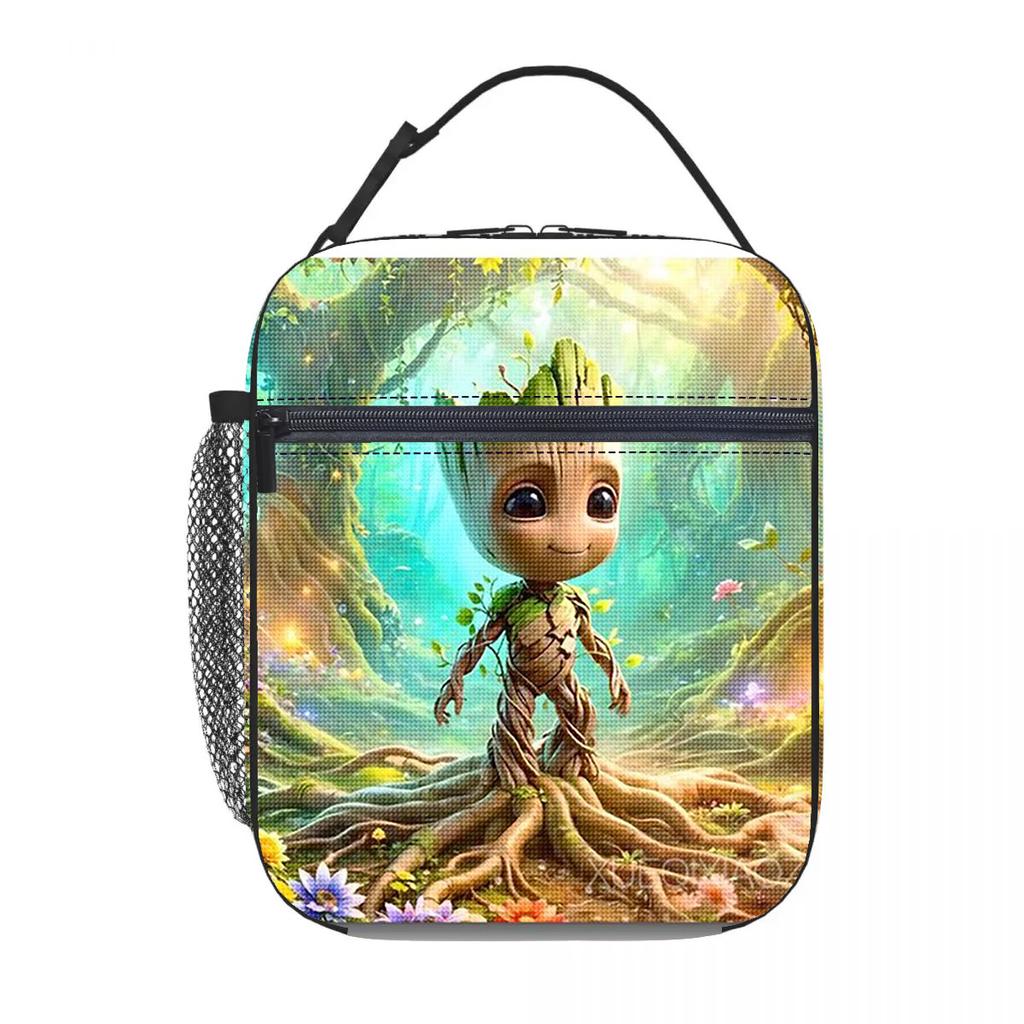 Cartoon Large-Capacity Lunch Box Bag, Thermal Insulation Bag, Portable Bento Bag, Student Thickened Aluminum Foil Lunch Bag