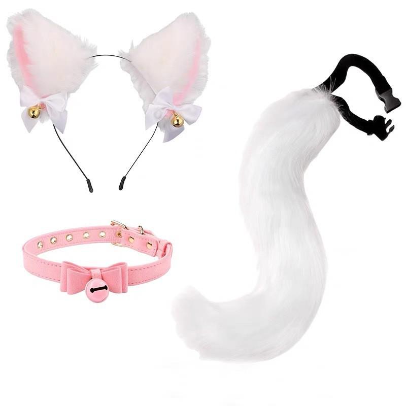 Cat Ear Bell Headband & Hairpin Set - Festive Headdress