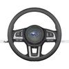 Leather Steering Wheel Cover for Subaru Models: XV, Forester, Crosstrek, Outback, WRX, Levorg, BRZ