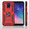 Per Samsung Galaxy J6 A6 2018 J600F / J6 J4 Plus J610F Prime Custodia Dual Layer Armatura militare Custodia Anello magnetico Supporto rigido Cover
