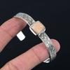 Gift For Women Bangle Adjustable 925 Silver Natural Orange Aventurine Gemstone