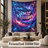 Space Cosmic (59) Theme Personalized Tapestry Custom Name Text Wall Hanging Tapestry Home Background Decoration